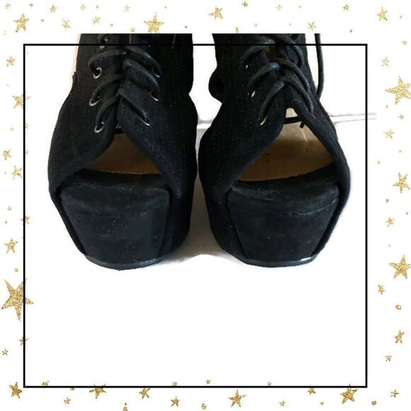 Wild Diva Black Pkayform Gladiator Ankle Booties 7 - Picture 4 of 7